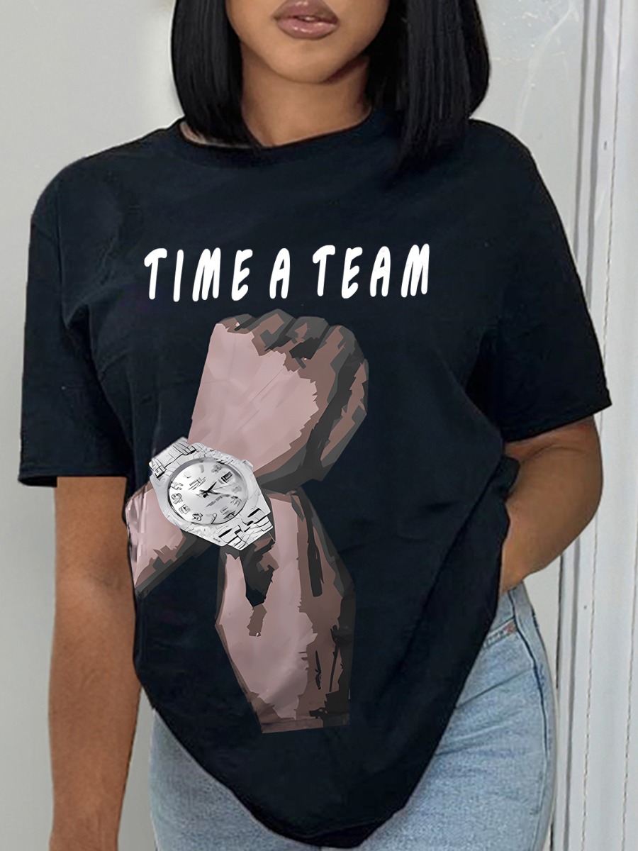 LW Plus Size Figure Letter Print T-shirt