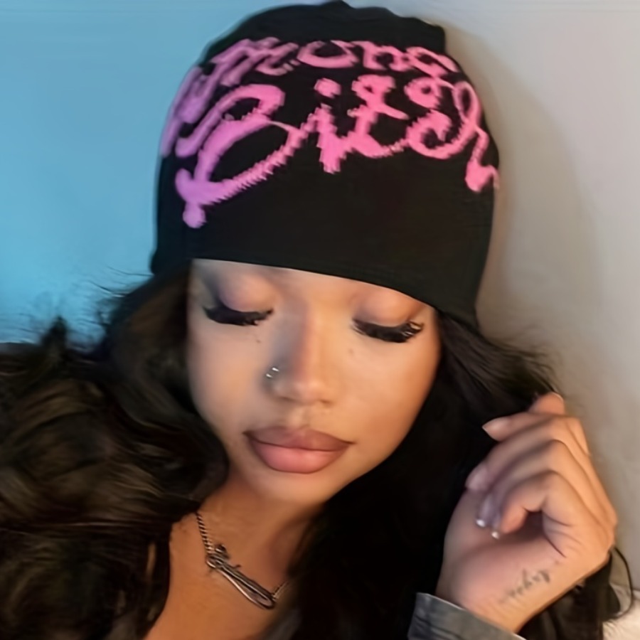 LovelyWholesale Letter Print Hat Fall|Winter Street Pattern Spring Summer 2024