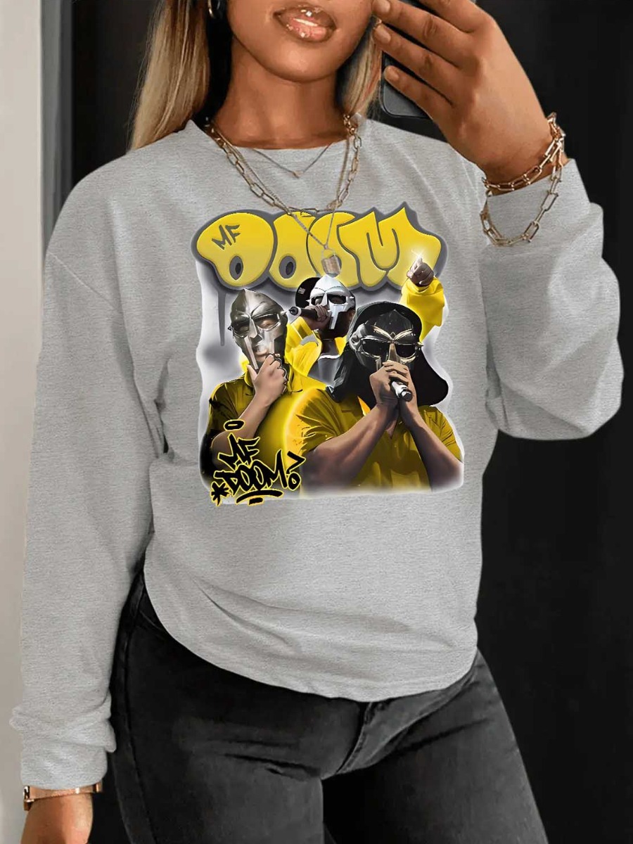 LW Plus Size Figure Letter Print Sweatshirt