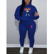 LW Plus Size Figure Letter Print Kangaroo Pocket T