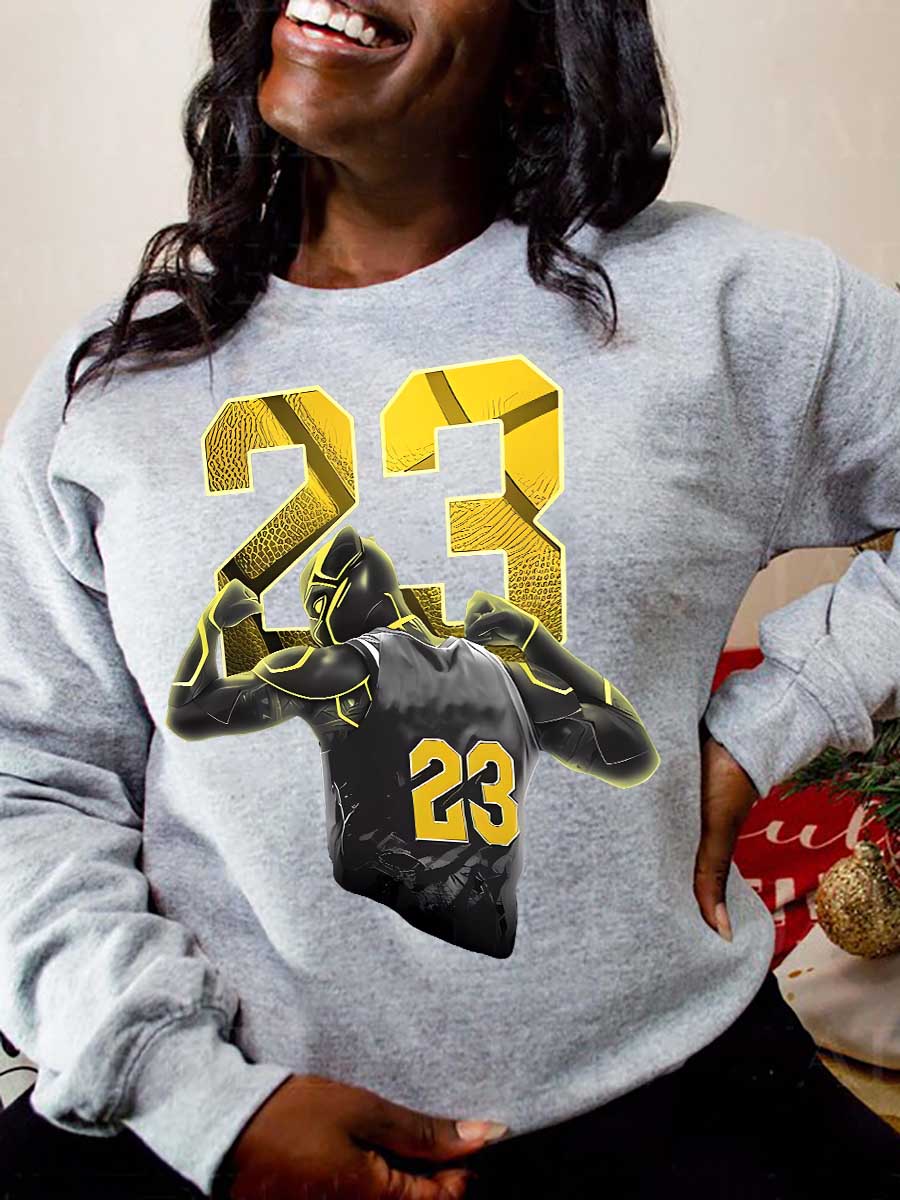 LW Plus Size Number 23 Figure Print Sweatshirt