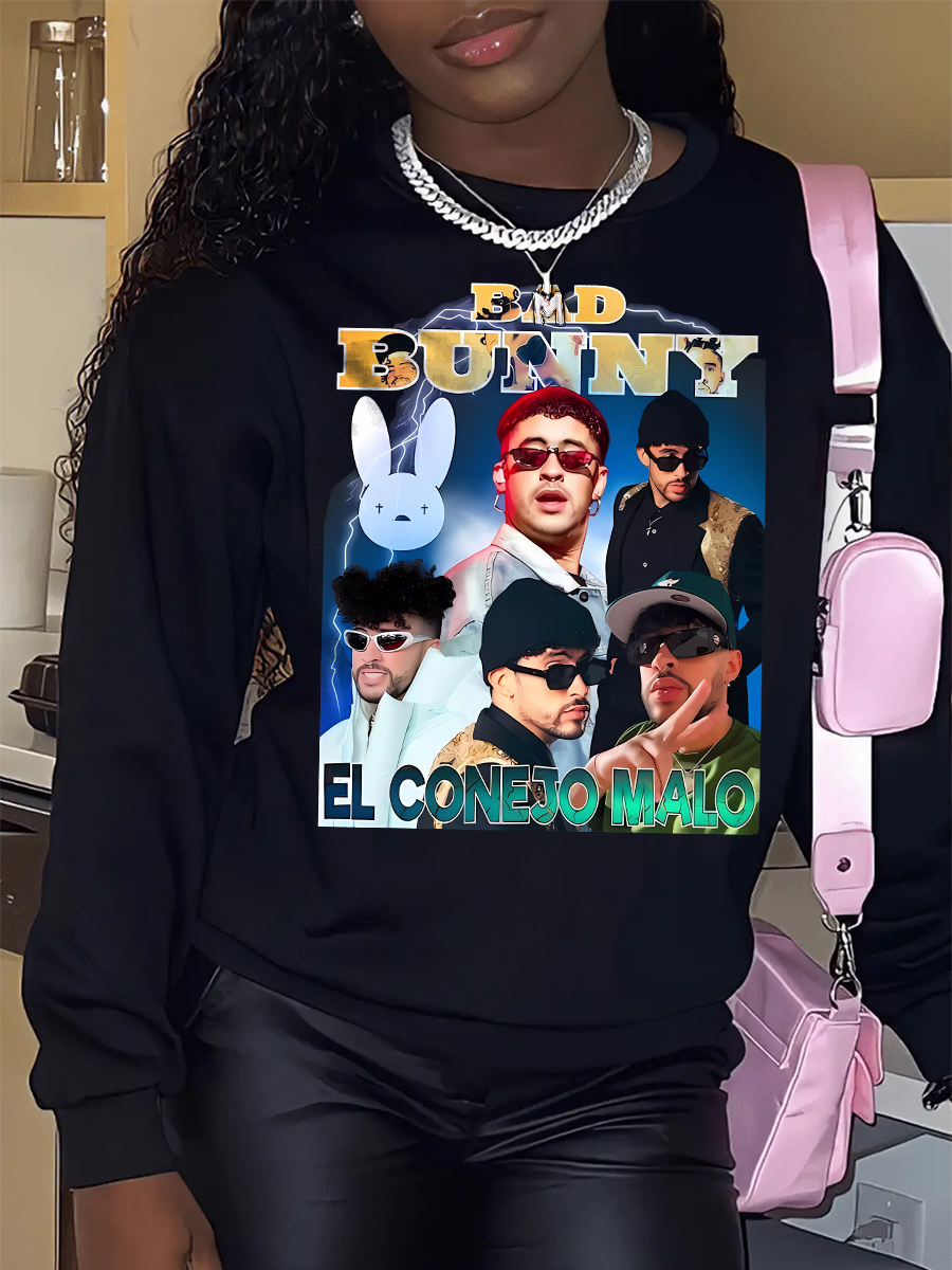 LW Plus Size Figure Letter Print Sweatshirt