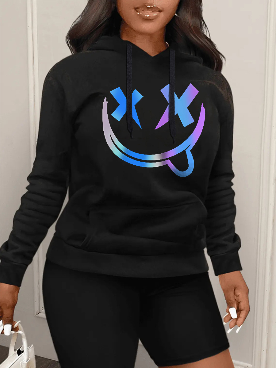 LW Plus Size Gradient Kangaroo Pocket Hoodie