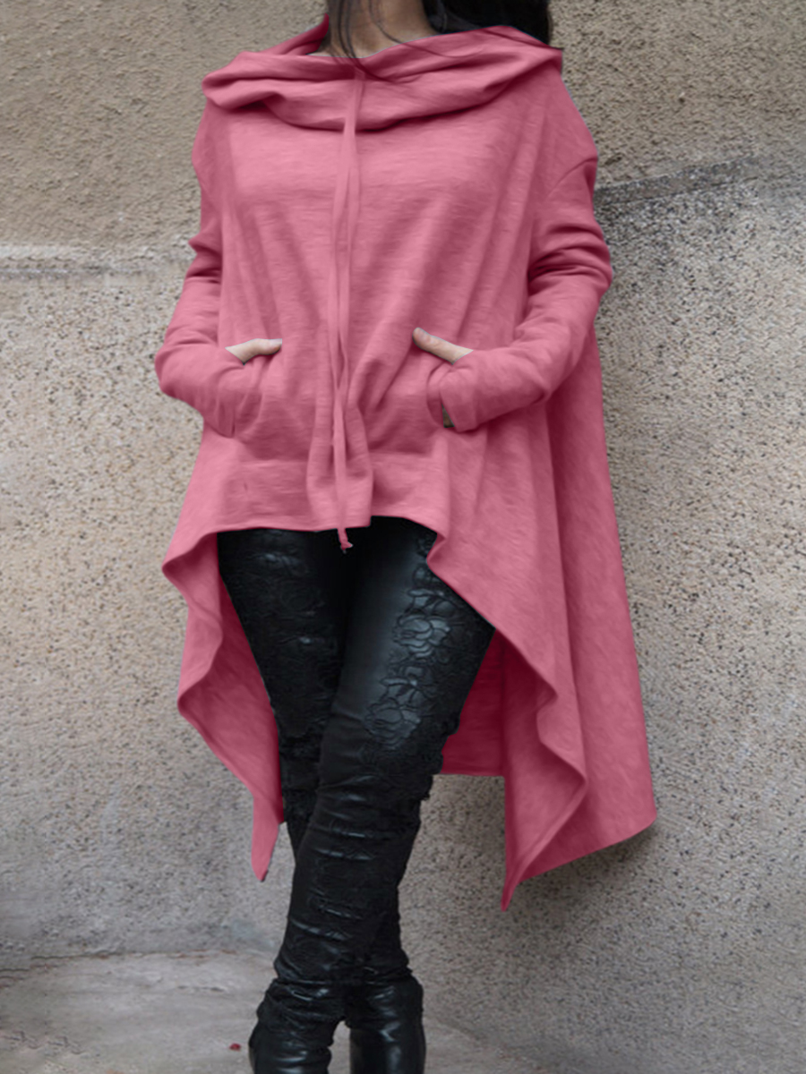 LW Plus Size Drawstring Kangaroo Pocket Sweat Dress