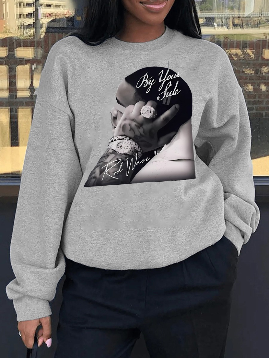 LW Pattern Print Loose Sweatshirt