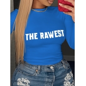 LW Plus Size Round Neck Letter Print T-shirt