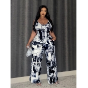 LW Plus Size Tie Dye Wide Leg Cami Jumpsuit