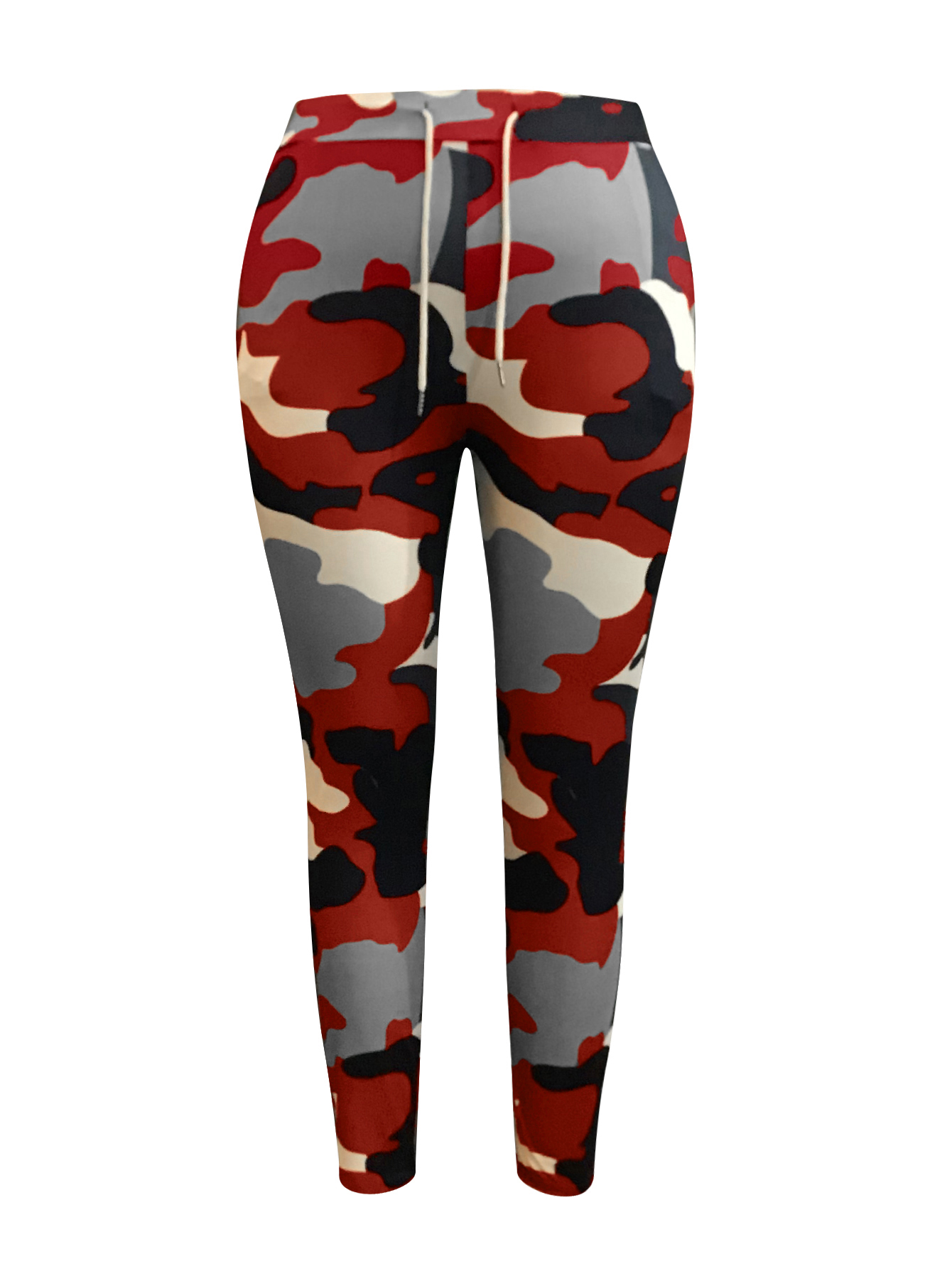 LW BASICS Plus Size Camo Queen Letter Print Pants Set 3X