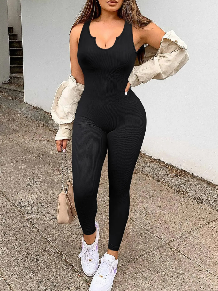 LW BASICS Sporty Plain Active Jumpsuits&Bodysuits