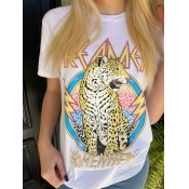 LW Round Neck Mixed Print T-shirt