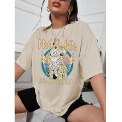 LW Round Neck Mixed Print T-shirt