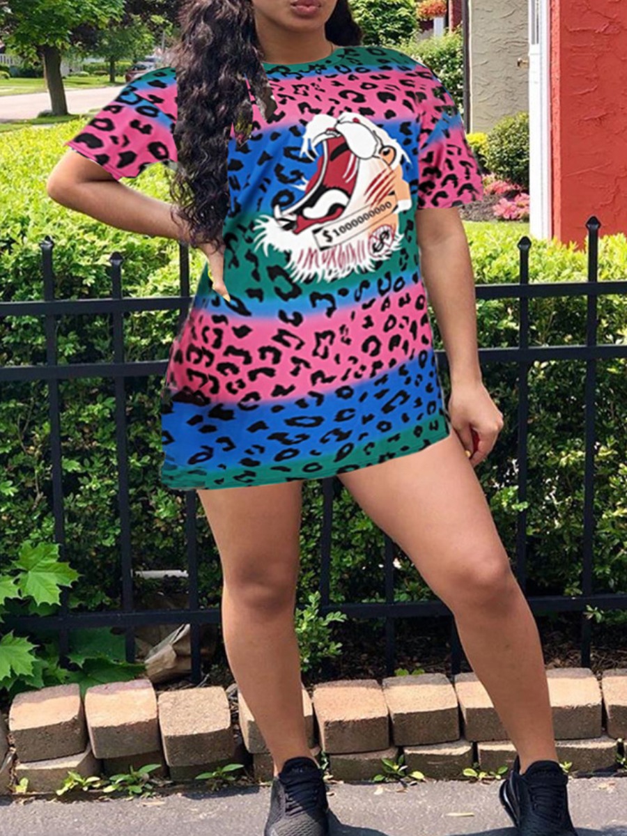 LW None Mixed Print Mini Dress