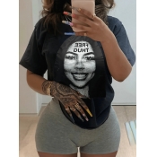LW Figure Letter Print Shorts Set