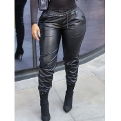 LW Faux Leather Drawstring Pants