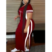 LW Plus Size Faith Letter Print Striped Dress