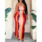 LW BASICS Plus Size Tie Dye Bodycon Cami Dress