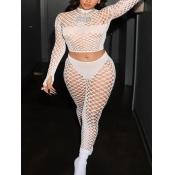 LW SXY Plus Size Crop Top Pierced Pants Set