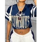 LW Letter Decor Striped T-shirt