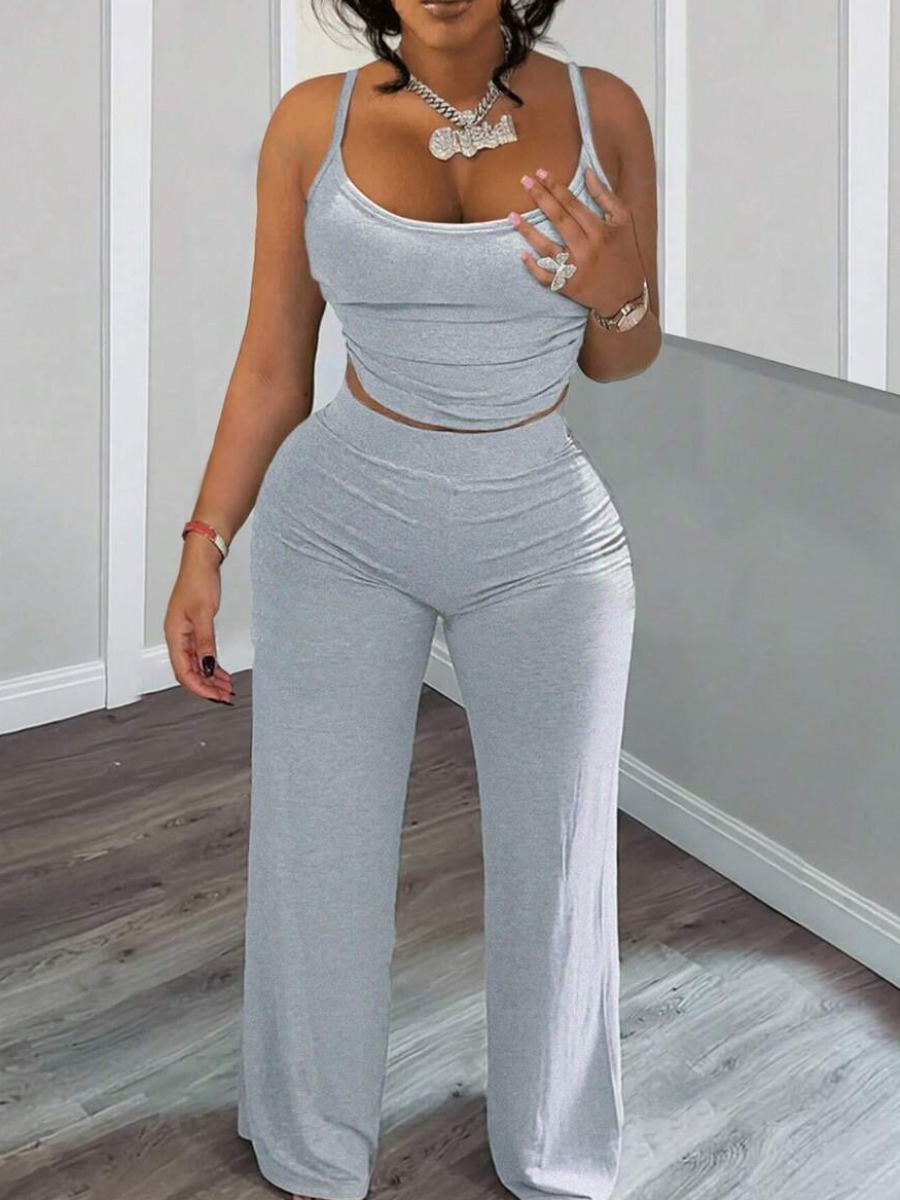 LW BASICS Cami Wide Leg Pants Set