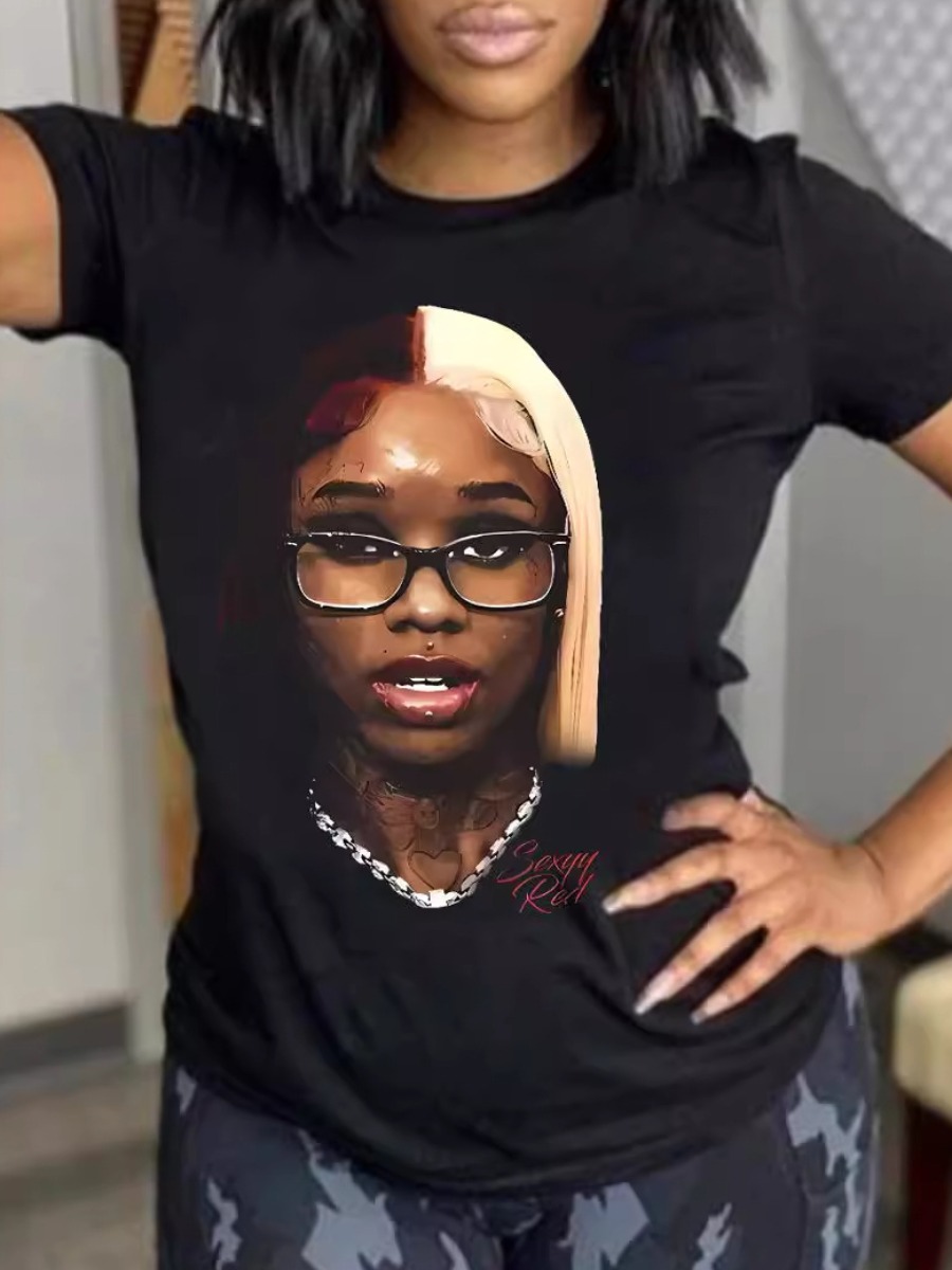 LW Figure Letter Print T-shirt