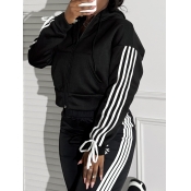 LW Bandage Design Solid Color Hoodie