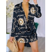 LW Plus Size Pattern Chain Print Dress