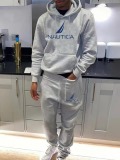 LW Men Pattern Letter Print Two-piece Pants Set