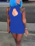 LW SXY Cut Out Solid Color Mini Dress