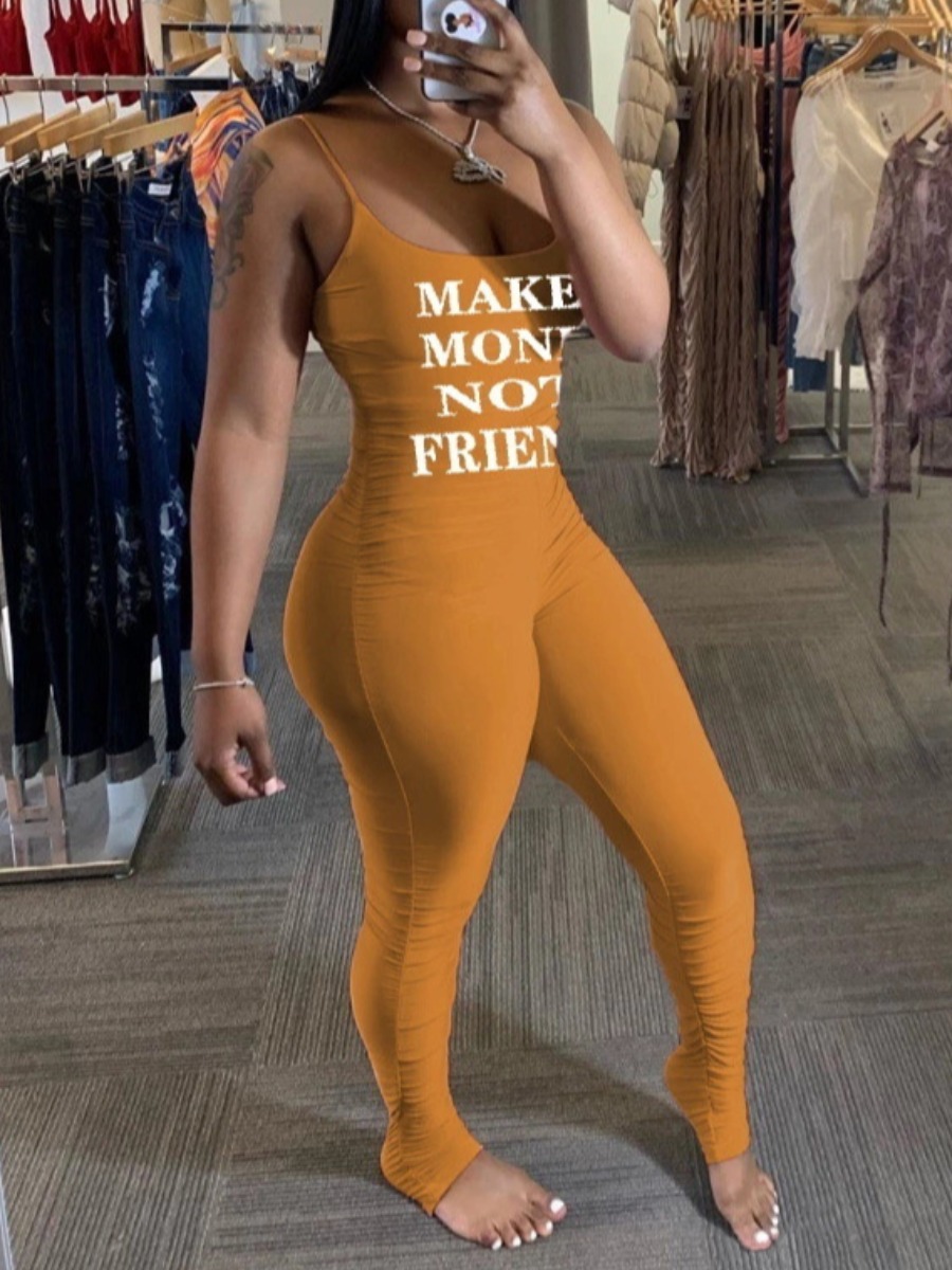 LW Pattern Letter Jumpsuit