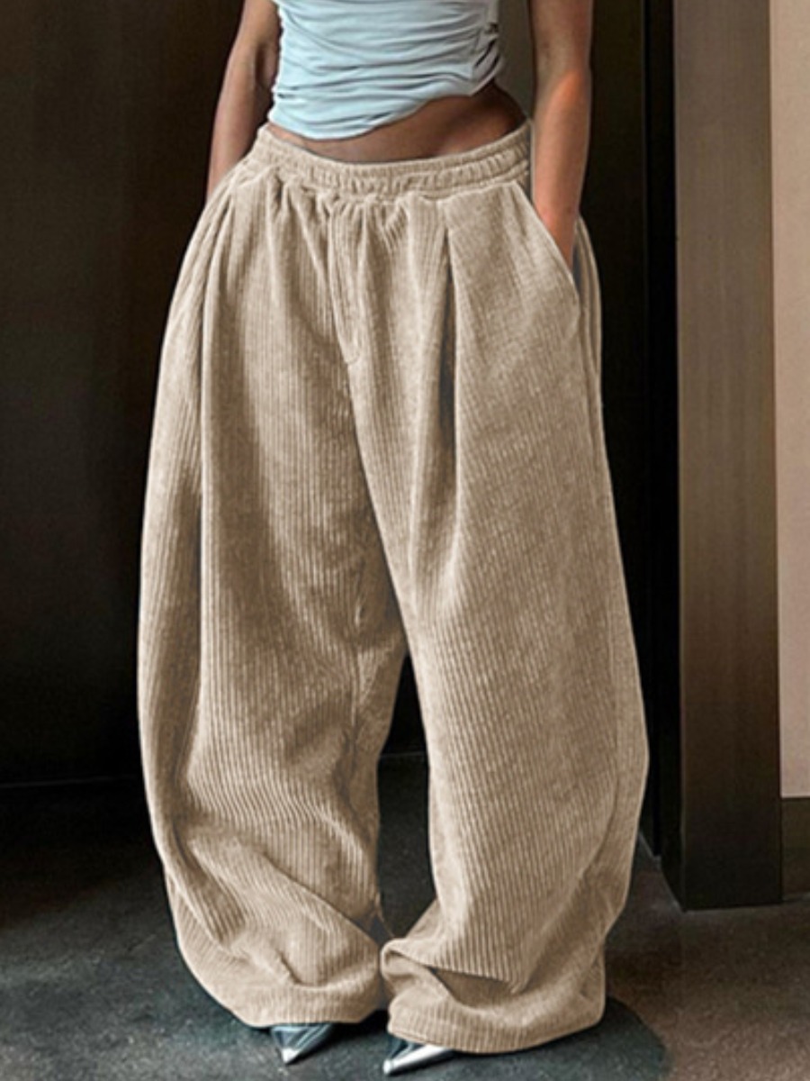 LW BASICS Solid Color Pants