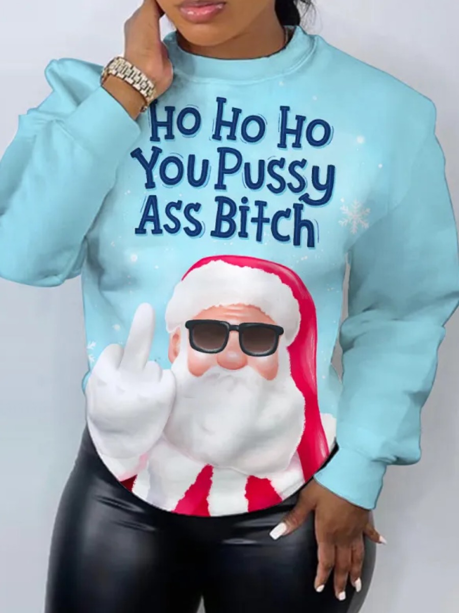 LW Pattern Cartoon Print Sweatshirt