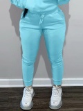 LW BASICS Drawstring Solid Color Pants