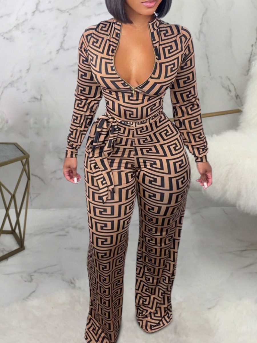 LW Plus Size Bandage Design Geometric Pattern Jump