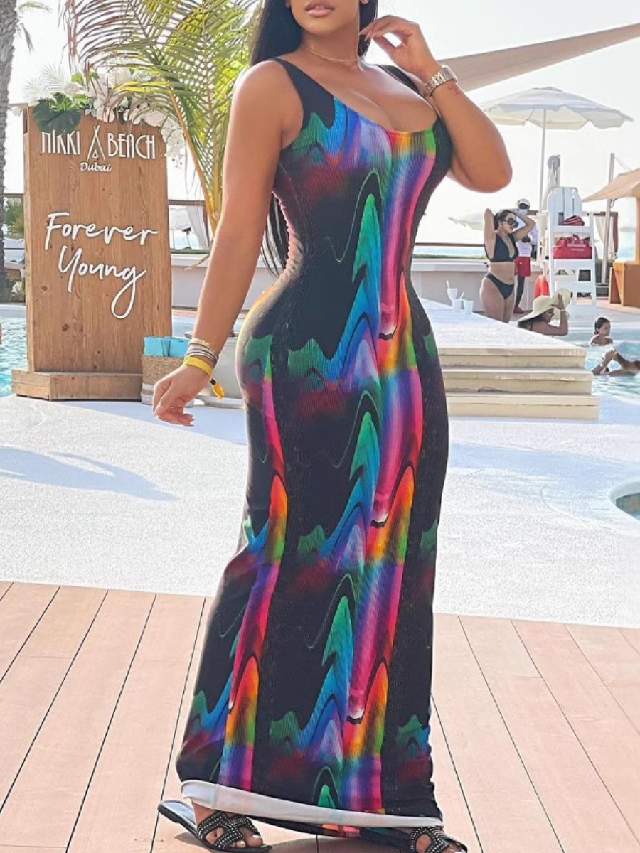 LW Pattern Geometric Maxi Dress
