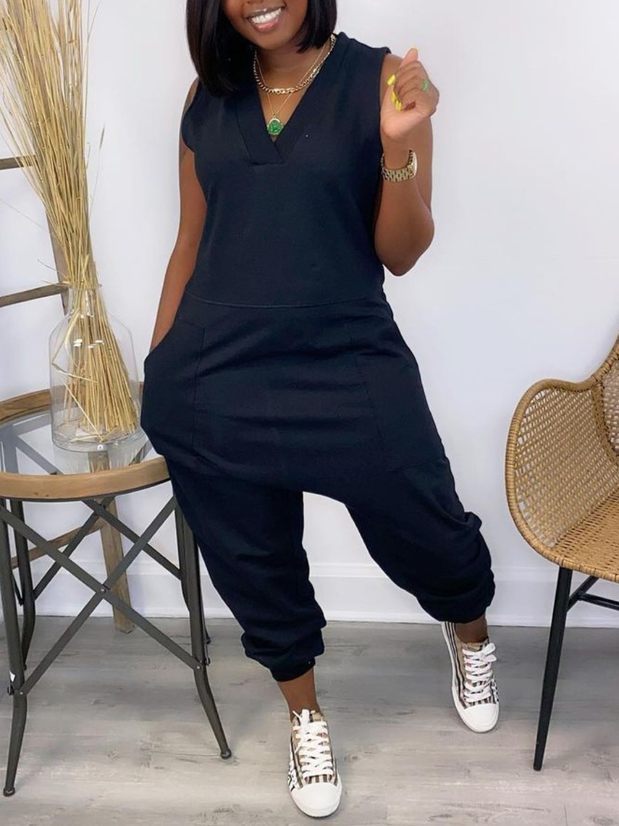 LW BASICS Solid Color Jumpsuit