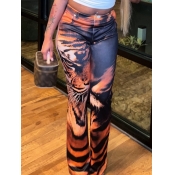 LW Pattern Tiger Print Tiger Stripes Pants