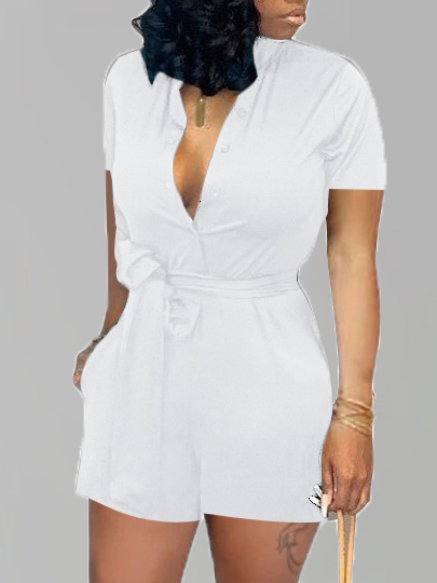 LW BASICS Solid Color Romper