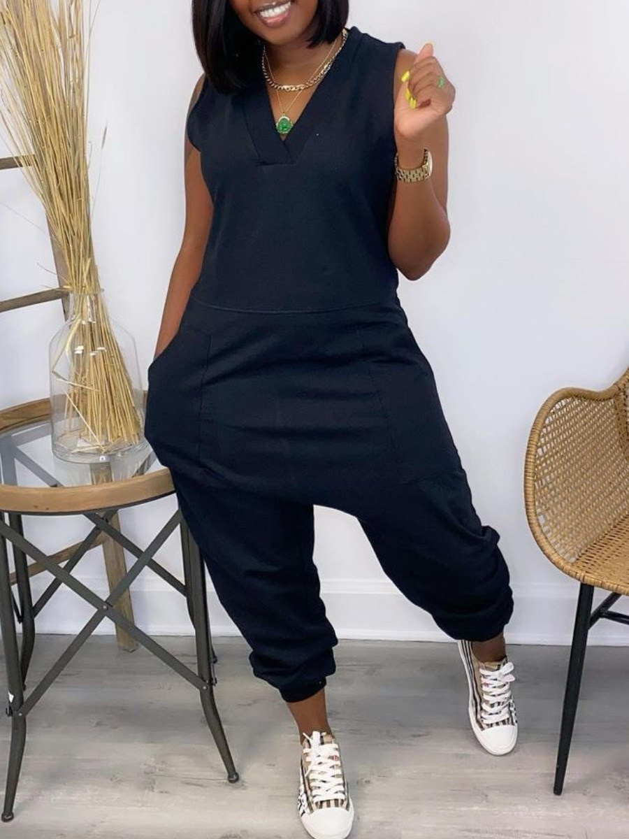 LW BASICS Solid Color Jumpsuit