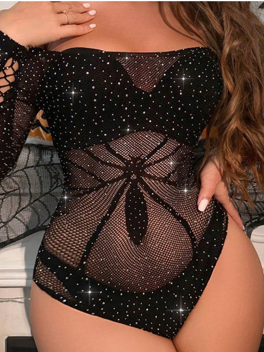 LW SXY See Through Animal Print Nylon Teddies